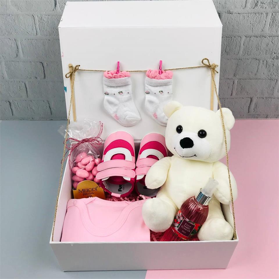 Hello World Pink Kız Bebek Hediye Kutusu